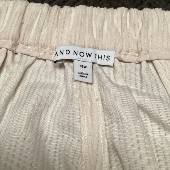 AND NOW THIS wide leg pant, size 16W, color Bone (cream) - Picture 5 of 6
